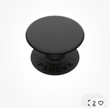 PopSockets PopGrip with Swappable Top for Phones  Tablets - Black 2 packs 