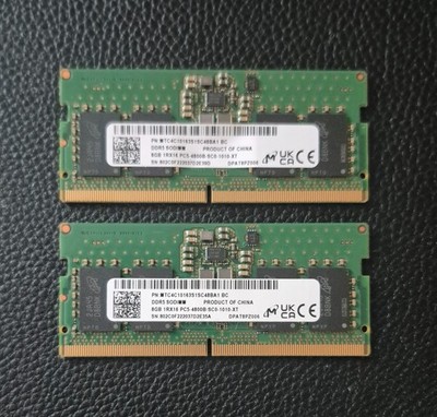 Micron 16GB (2*8GB) DDR5-RAM 1Rx16 PC5-4800B SODIMM S0-DIMM