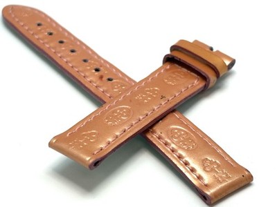 OEM CORUM HEARTBEAT Watch Strap Shiny Peach 14mm x 14mm Genuine Leather NEW