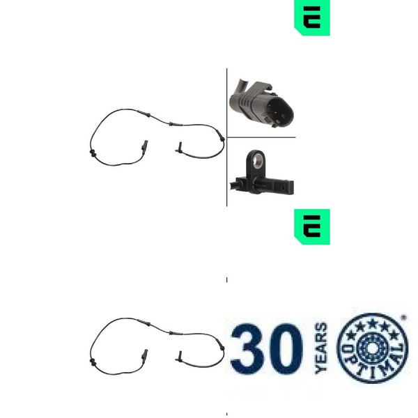 2X Sensor FüR Raddrehzahl Optimal 06-S688 2 Sensor Raddrehzahl-image