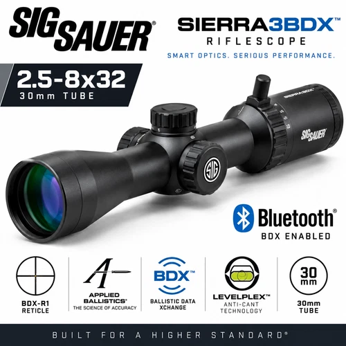 SIG SAUER Sierra3 BDX 2.5-8x32mm Rifle Scope