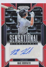 Mac Horvath 2025 Panini Prizm #SS-MH Sensational Signatures Red Prizms #/99 Auto