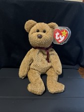 Original Ty Beanie Baby Curly The Bear Style 4052 PVC Pellets Style w/Tags