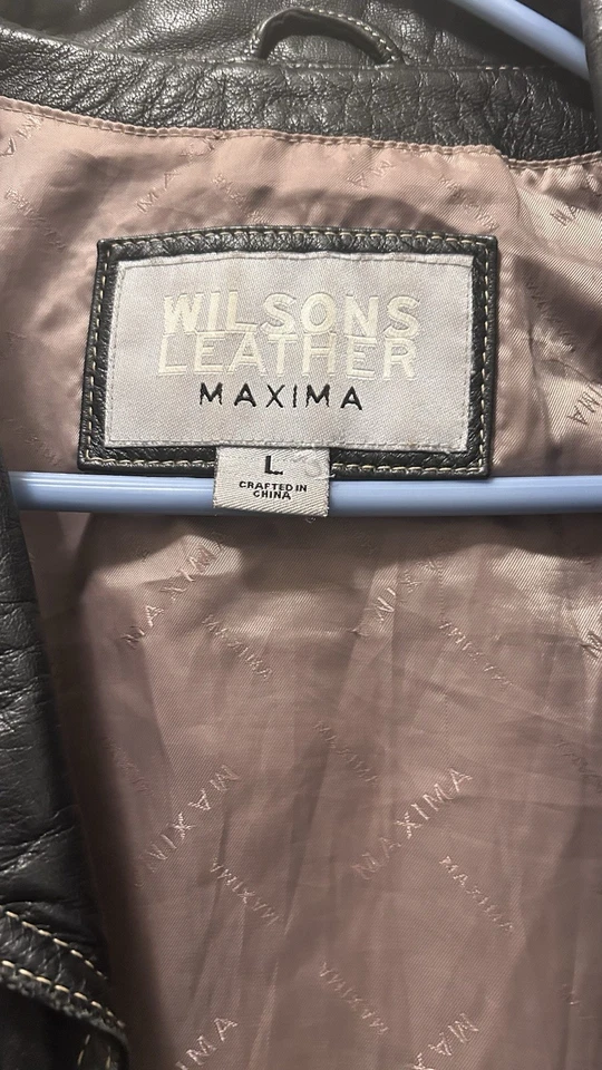 Dark Brown Wilson Leather Jacket Women’s Large - Image 4 of 4