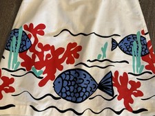 Vintage 60  s Silk Screen Fish Skirt