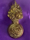 Genuine WW1/2 Royal Fusiliers GM Fur Cap Badge w/long lugs