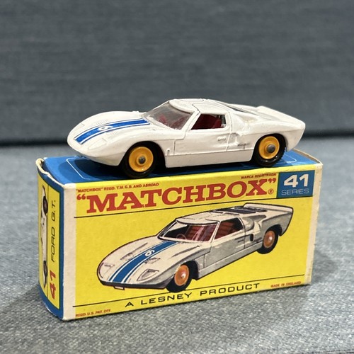 B8 1:60 3INCH 3 INCH MATCHBOX LESNEY SUPERFAST 41 FORD G.T. MET. BROWN NMIB