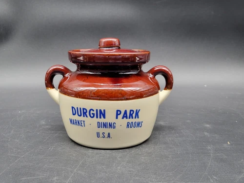 Vintage Original Durgin Park Market (Boston) Bean Pot McCoy with Lid 341 USA