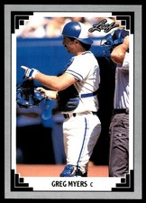 Greg Myers 1991 Leaf #256 Toronto Blue Jays MLB READ FREE SHIPPING AutographDen
