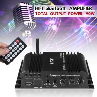 Lepy 2.1Channel Bluetooth Mini HIFI Power Amplifier Audio Stereo Amp Home Car FM