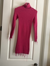 Forever 21 Women’s Sweater Dress. Color Pink. Distressed. Size S.
