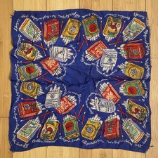VTG Hankie With Cigarette Packs Camel Pall Mall Lucky Strike Old Gold And More