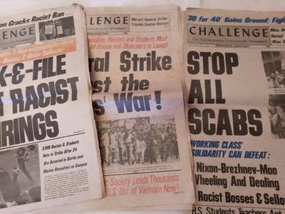 ANGELA DAVIS IS FREE, CHILE, LOT VON 5 ZEITUNGEN 1972 CHALLENGE, GUARDIANCHALLENGE 
