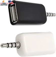 Thrtrht 2 Pack AUX to 3.5Mm Audio Adapter - USB a Female to Male Converter for U