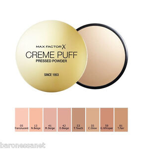 Max Factor Creme Puff Colour Chart