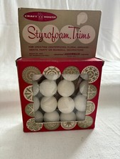 STYROFOAM TIMES 1 1/2" SNOWBALLS --- 16pcs CRAFT HOUSE VINTAGE MADE IN USA