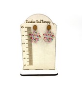 Flower Shaped Colorful Women's Transparent Dangle Earrings Gift Idea