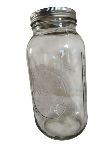 Ball 2 qt Clear Canning Jar 64 oz Wide Mouth Glass Graduated Lines 9.5"x 5" Vtg - Picture 5 of 8