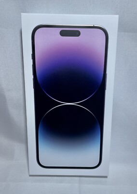 iPhone 14 pro 128GB Deep Purple empty BOX w/ apple sticker - no