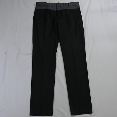 Antony Morato 34 x 34 Black Gray Slim Dress Pants
