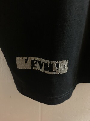 EVISU KURO T-Shirt Premium 185 Live/Evil Graphic Black Osaka Japan