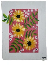 Flower acrylic painting