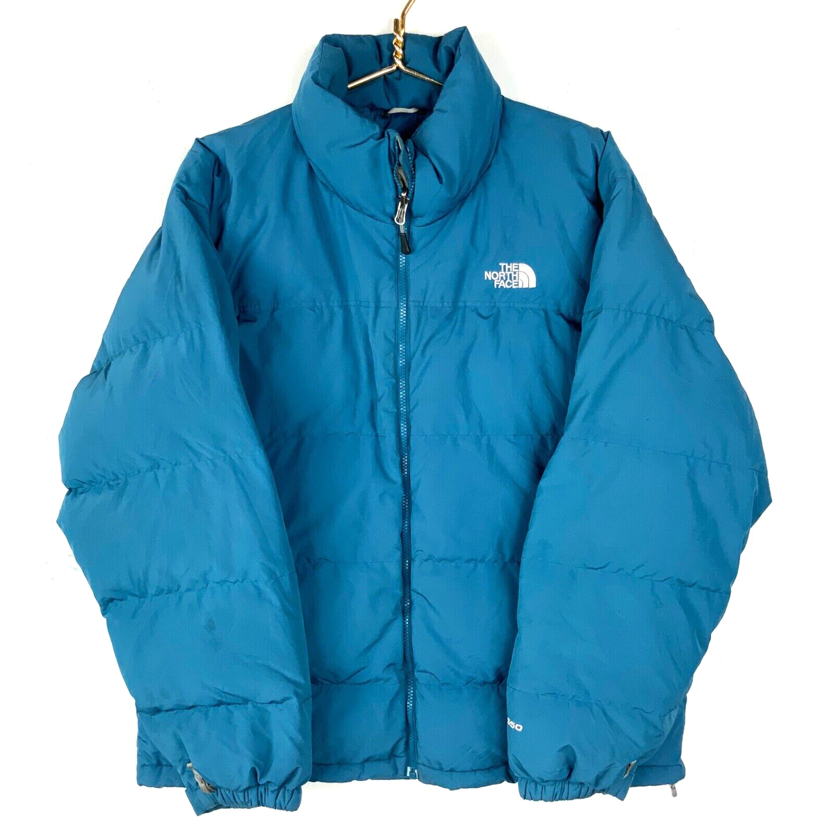 THE NORTH FACE 550 ダウンジャケット ミリタリー USA The North Face Usa 550 Down Jacket Size Large Blue Full Zip