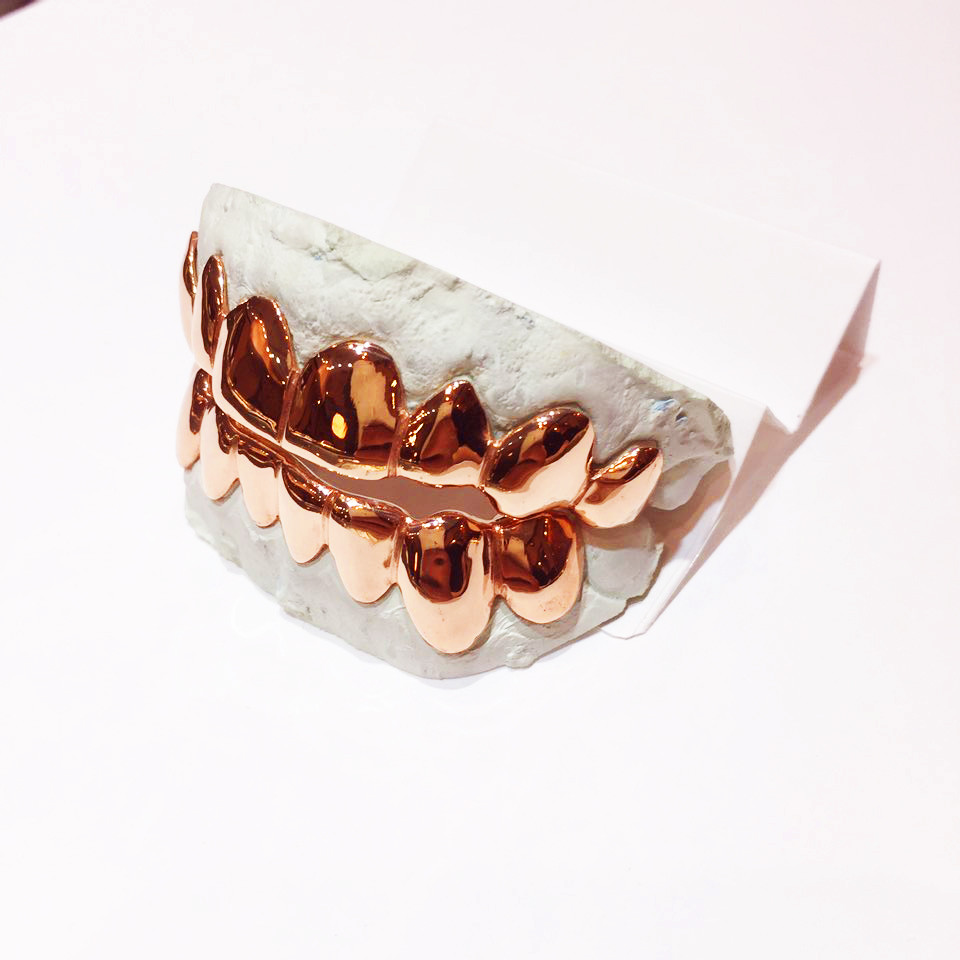Gold Grillz 10k,14k,18k Custom Gold Teeth Solid Yellow Grillz Real Gold Grill - UK