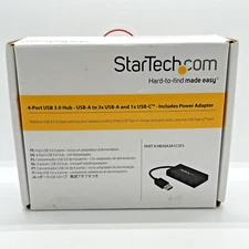 StarTech.com 4 Port USB Hub - USB 3.0 - USB A to 3x USB A and 1x USB C