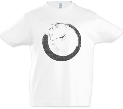 Cat Circle Kids Boys T-Shirt meow cats cat Love Addicted Addiction Fun Spiral