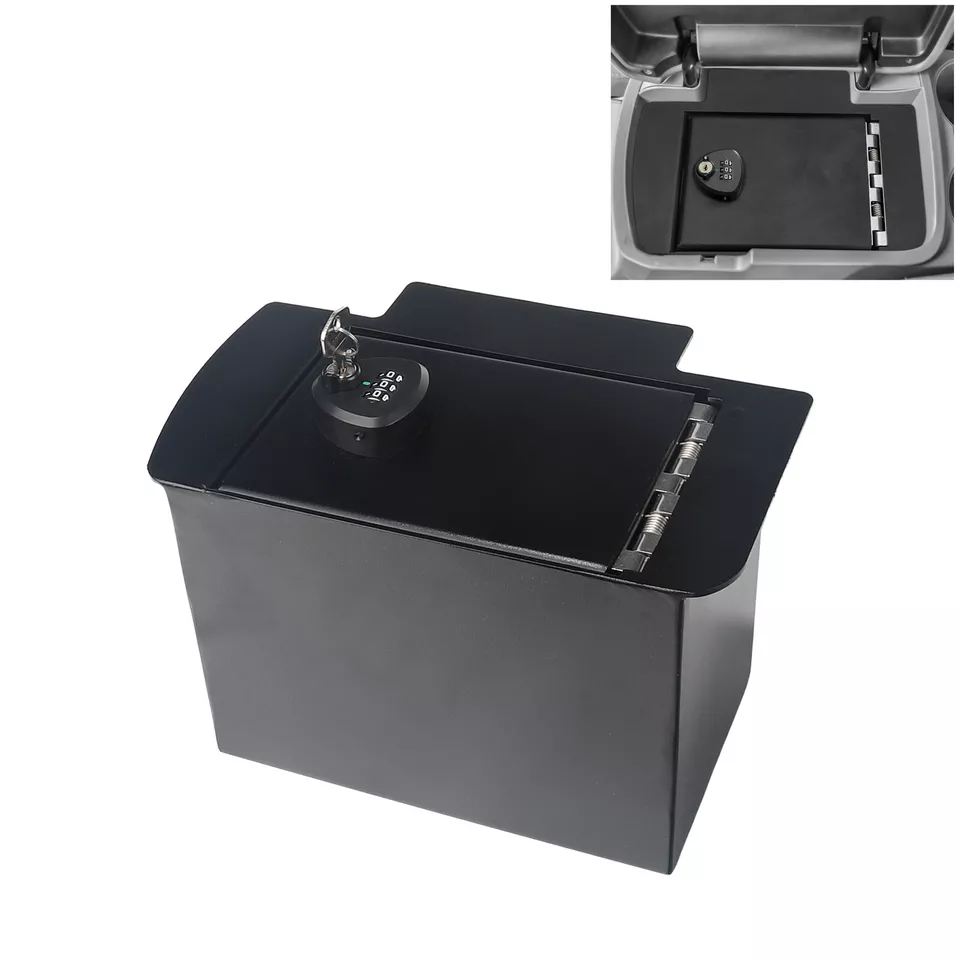 Reposabrazos central consola pistola caja de almacenamiento segura negra para Toyota Tacoma 2005-2015 EE. UU. Foto 4 de 4