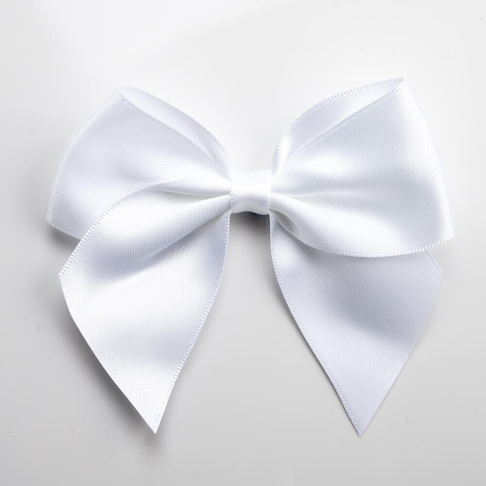 White Satin Ribbon 1/2 Inch Wide for Crafts - White Ribbon Satin for Hair -  S