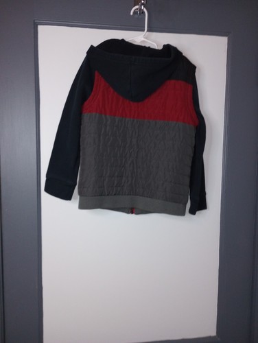 10 in Little Boys Size L Tony Hawk hooded insulated jacket black red full zip - Picture 17 of 21