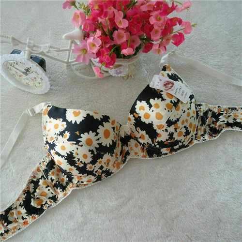 34B 36B 38B 40B 100% Women Silk Bra Wire Free Padded Soft Everyday Bra Underwear - Picture 35 of 37