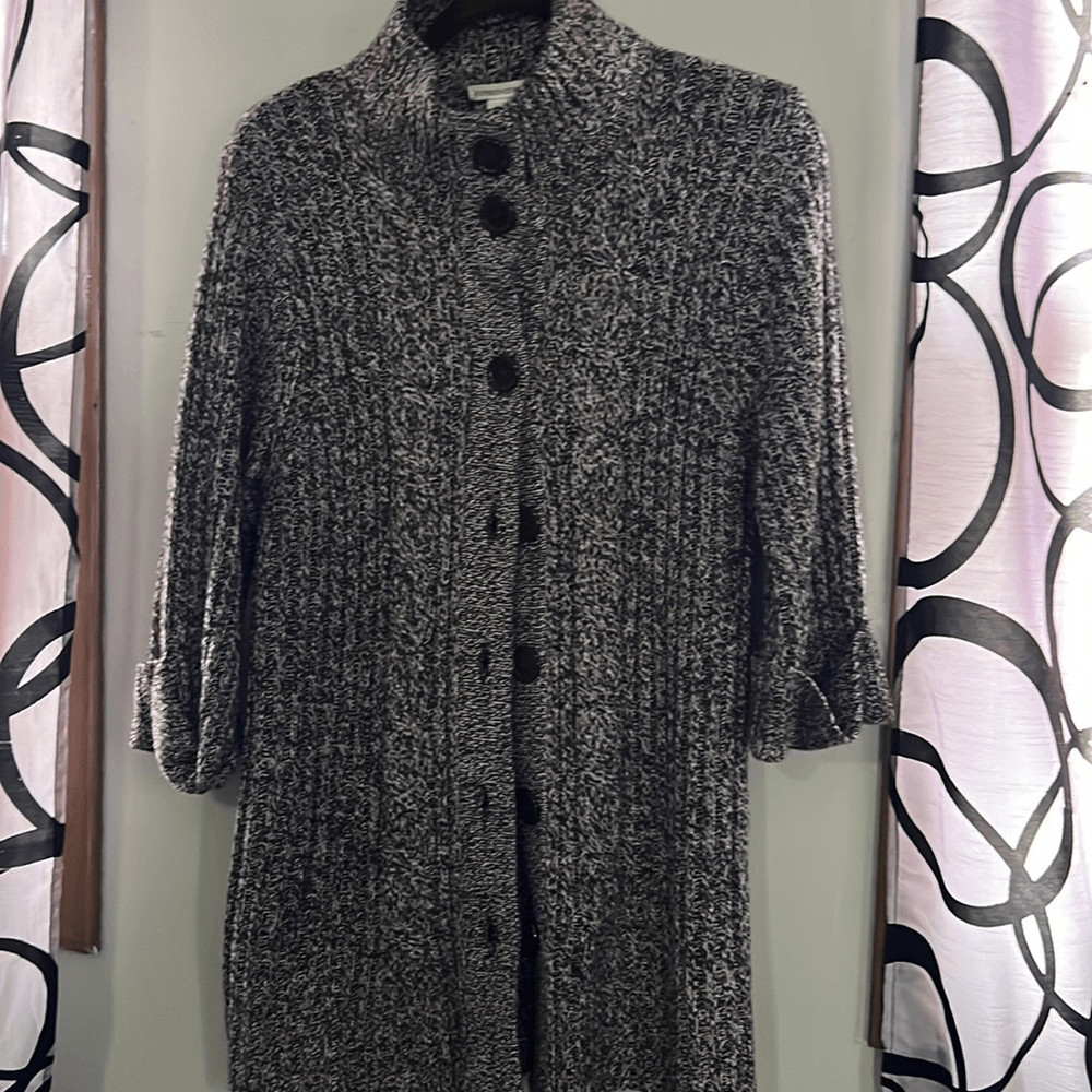 Reference Point Multi-Color Brown Button Down Car… - image 5