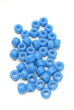 Beads Blue Glass Pony Beads 9mm