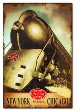VINTAGE STYLE METAL SIGN New York Central Vintage 16 X 24