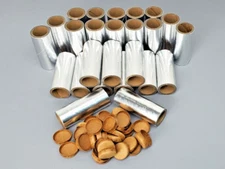 25pc Fireworks Silver Tubes and 50pc Paper Plugs Kit 3/4" x 2-1/2" x 1/8" Wall