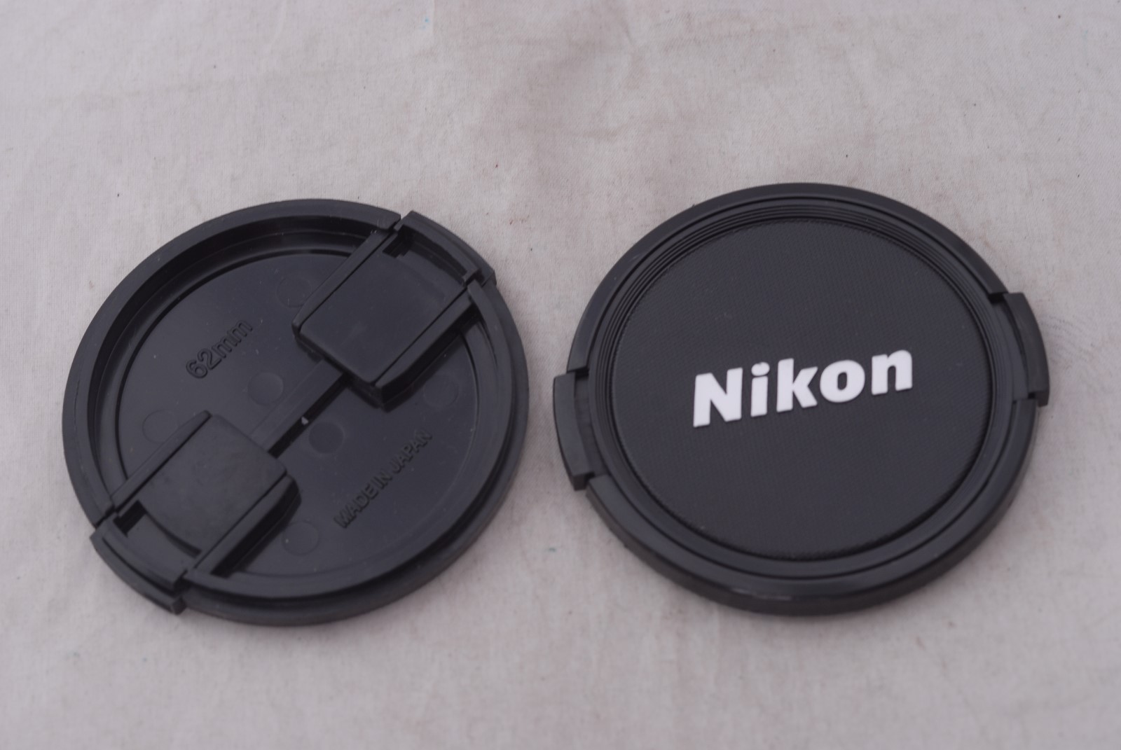 Two Nikon 62mm Front Lens Caps in Excellent Condition
