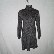 MAX STUDIO Gray Turtleneck Long Sleeve Sweater Dress Size Medium