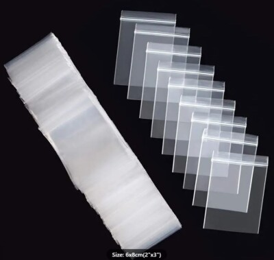 10 Pcs Resealable Zipper Poly Bags Clear Plastic Zip LockS 2X3 Inch Small Mini