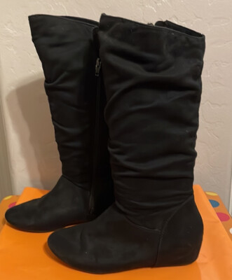 Danskin Caley Slouch Wedge Boot Zip Over Calf Soft Comfortable