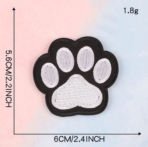 NEW AU STOCK Iron on Patches Paw Print Cat Dog Paw Print DIY Embroidery Patches - Picture 2 of 5