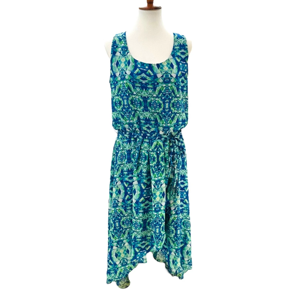 Msk top blue dress