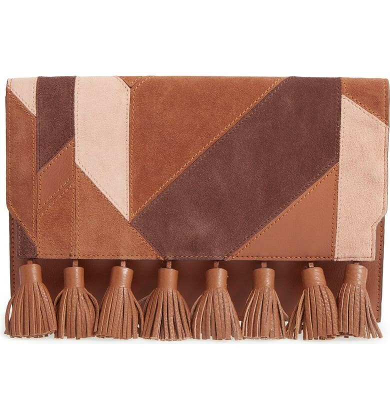 Rebecca Minkoff Sofia Tassel Patchwork Leather Cl… - image 1