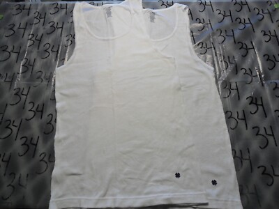 XL NWOT Stretch Wife Beater White Lucky Brand Lot 2 Tank Top Under Shirt