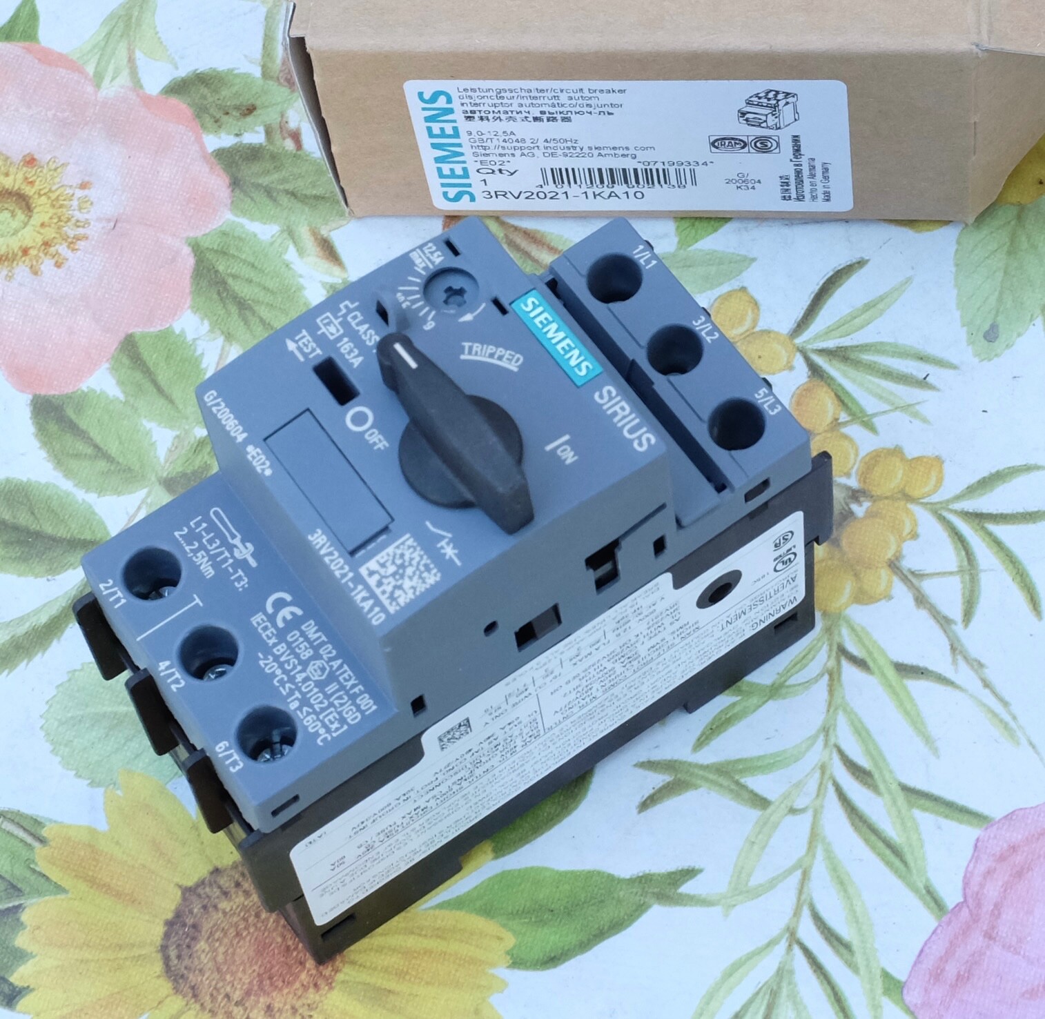 Disjoncteur moteur Siemens 3RV2021-1KA10 Sirius 9 à 12,5 A pour protection électrique standard
