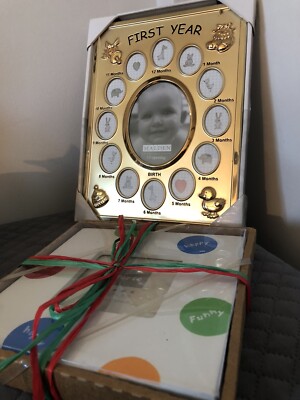 Baby First Year Malden Picture Frame Forte Hand Painted Frames Child Gift Lot B3