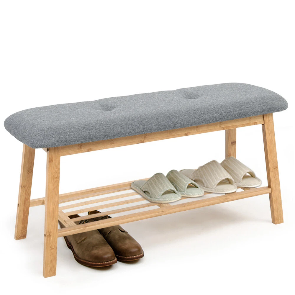 Upholstered cheap shoe bench