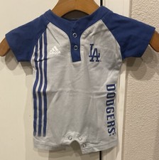 Adidas Los Angeles Dodgers One Piece Snap Suit Baby Size 0-3 Months